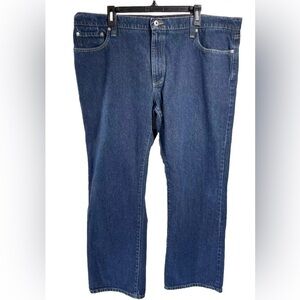 LL Bean Jeans Mens 42x29 Standard Fit Straight Medium Denim Suspender Buttons